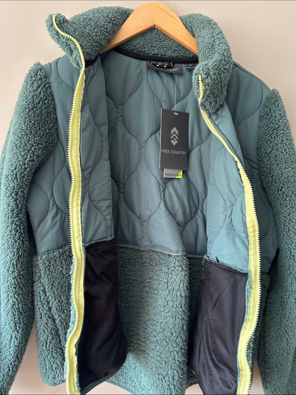 NWT Free Country Quilted Sierra Butter Pile Hybrid Jacket - Picture 12 of 14